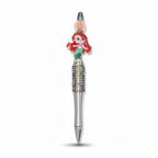 Cute mermaid rhinestone decorative ballpoint pen with crystal barrel