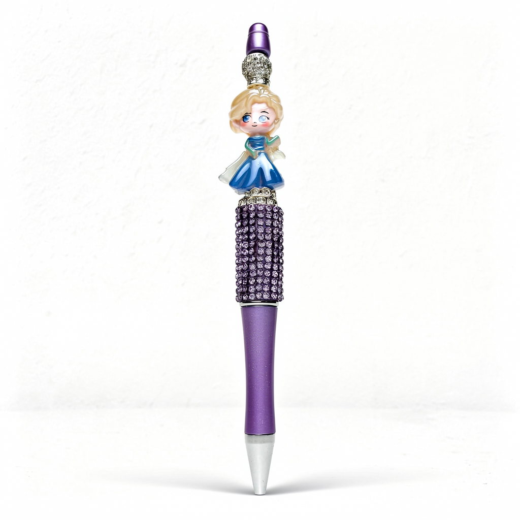 Ice princess rhinestone decorative ballpoint pen with crystal barrel