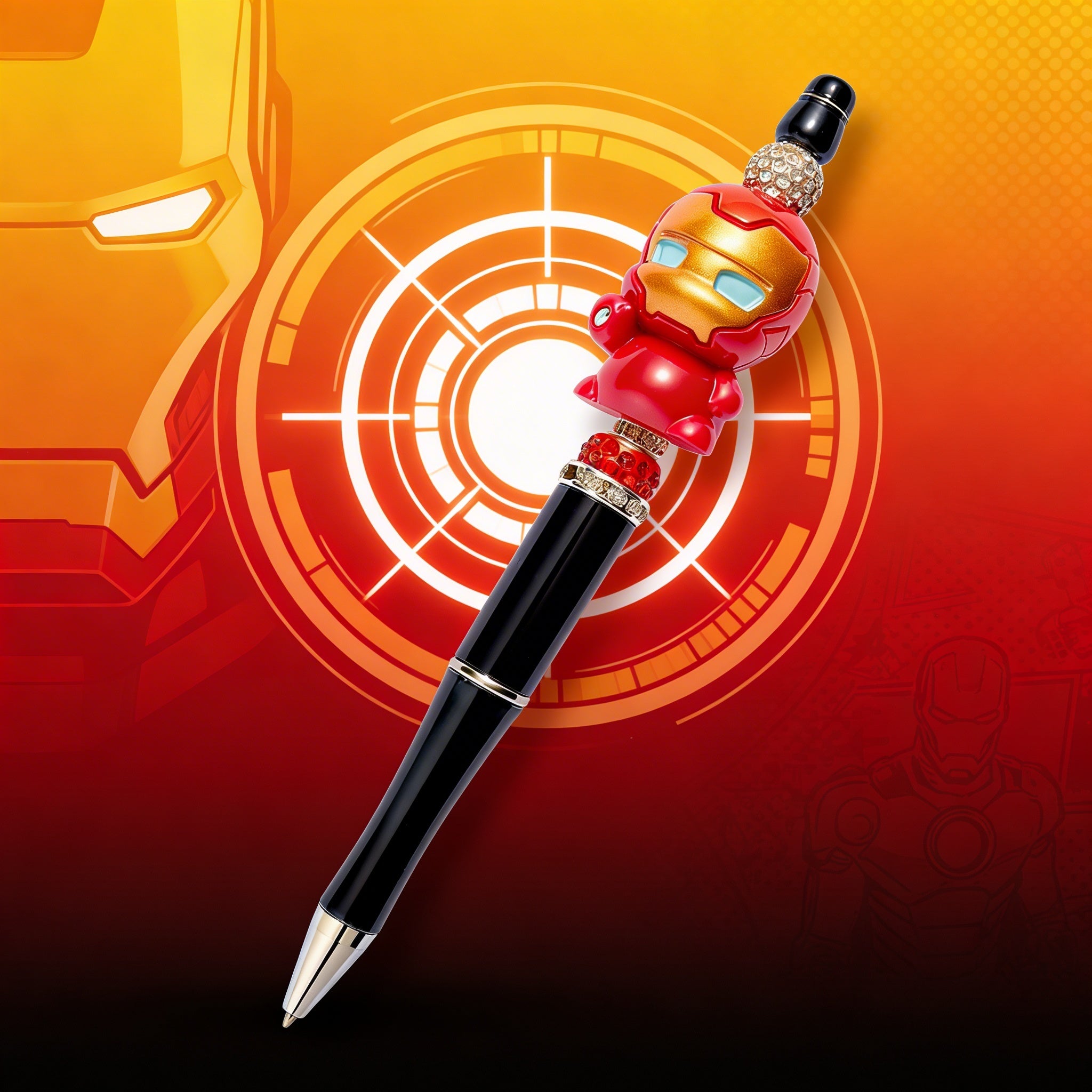 Decorative hero character pen with smooth ballpoint writing