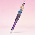 Sparkly princess style decorative rhinestone pen on soft background